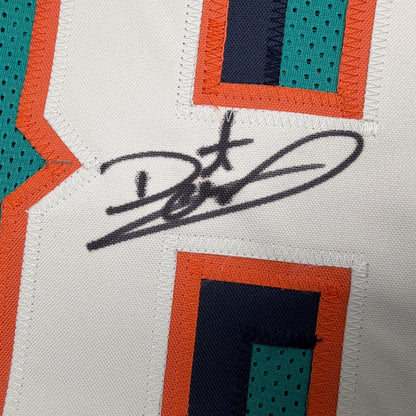 Autographed/Signed Daunte Culpepper Miami Teal Football Jersey JSA COA