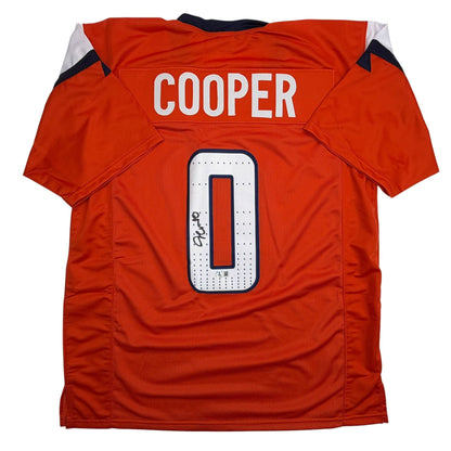 Autographed/Signed Jonathon Cooper Denver Current Orange Football Jersey JSA COA
