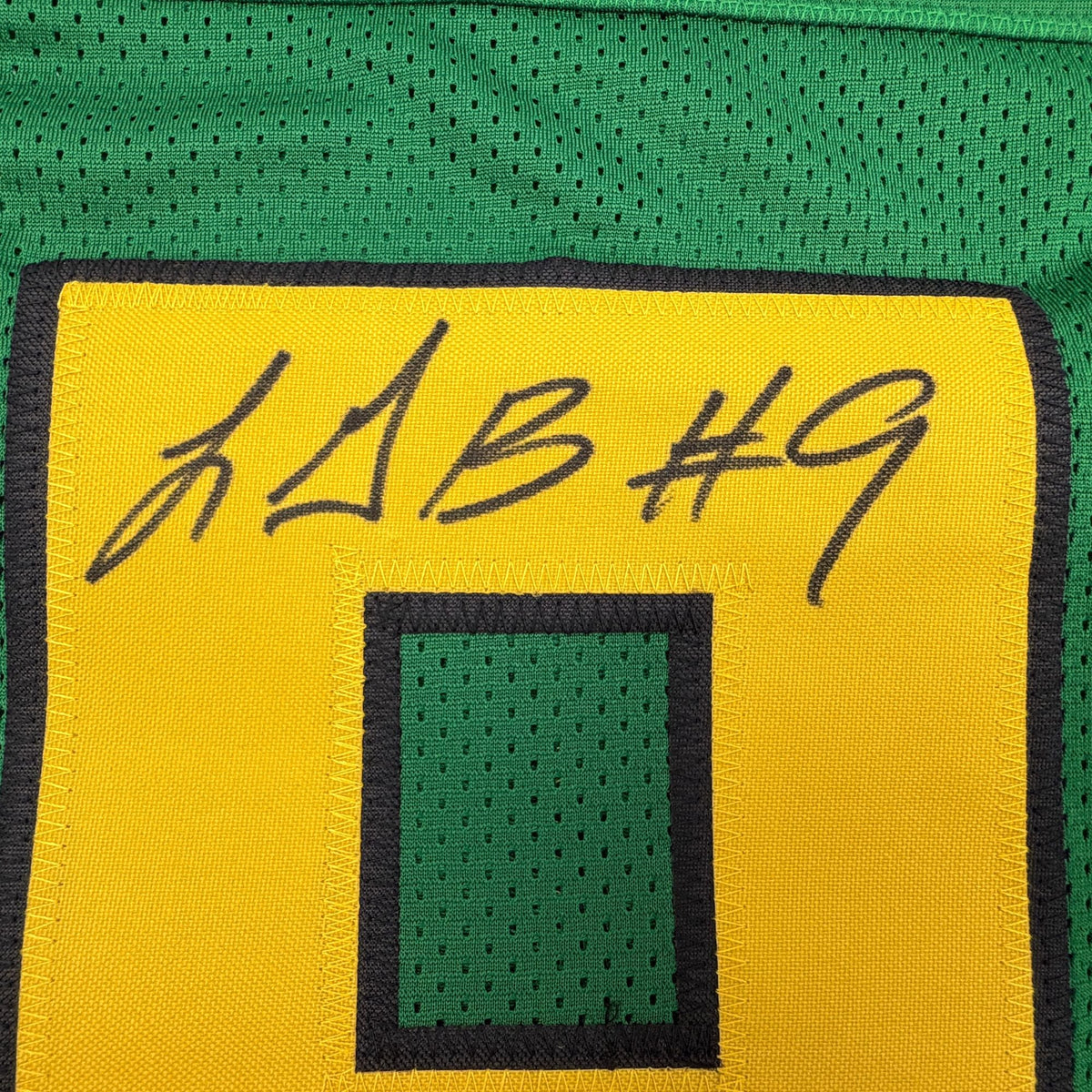 Autographed/Signed LeGarrette Blount Oregon Green College Football Jersey PSA/DNA COA