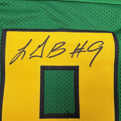 Autographed/Signed LeGarrette Blount Oregon Green College Football Jersey PSA/DNA COA