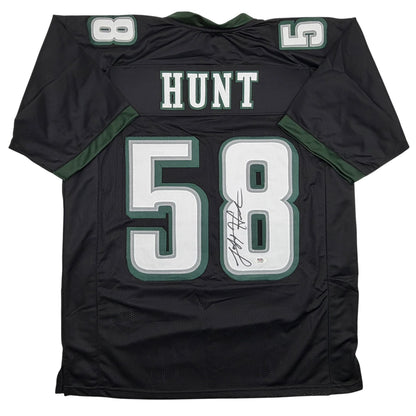 Autographed/Signed Jalyx Hunt Philadelphia Black Football Jersey PSA/DNA COA