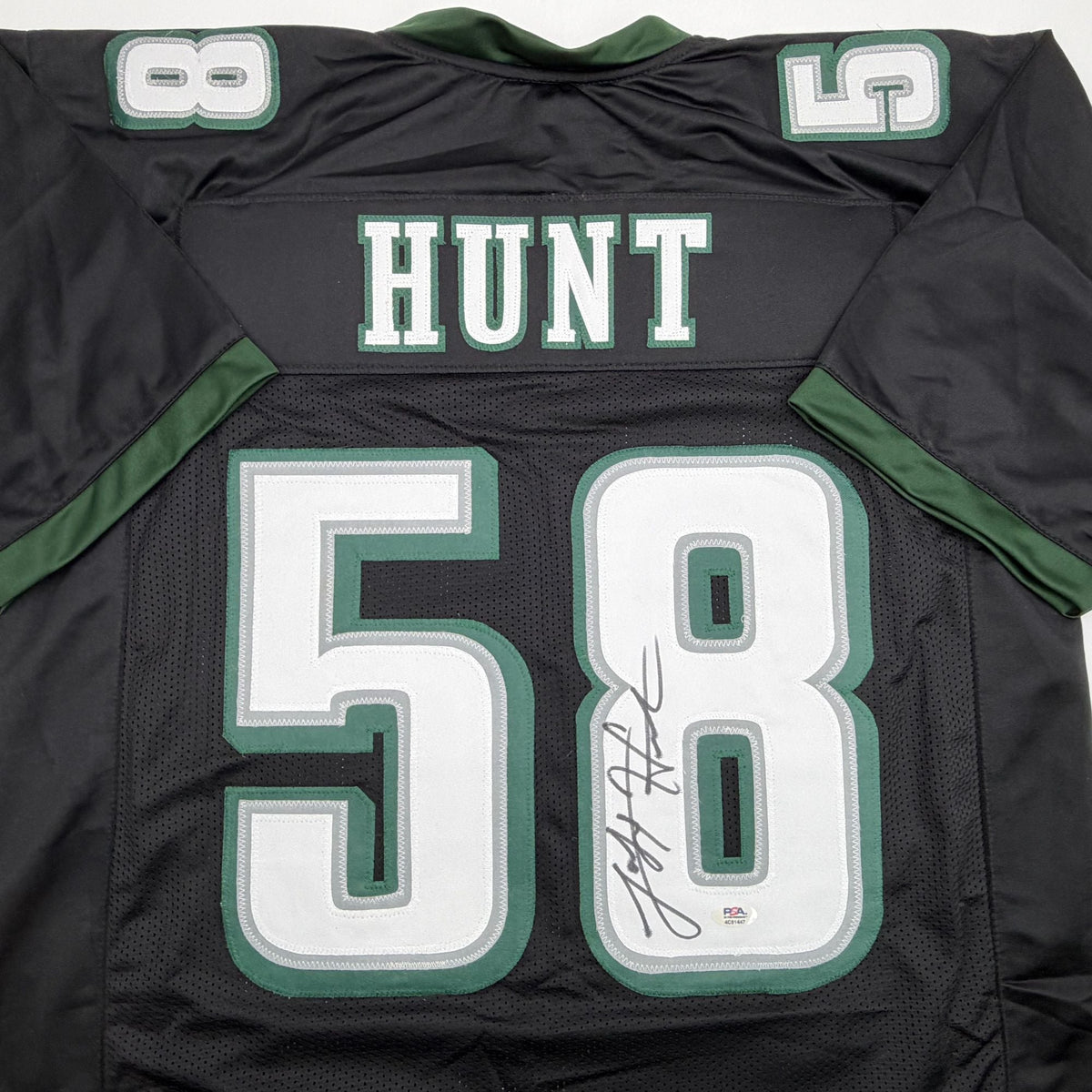 Autographed/Signed Jalyx Hunt Philadelphia Black Football Jersey PSA/DNA COA