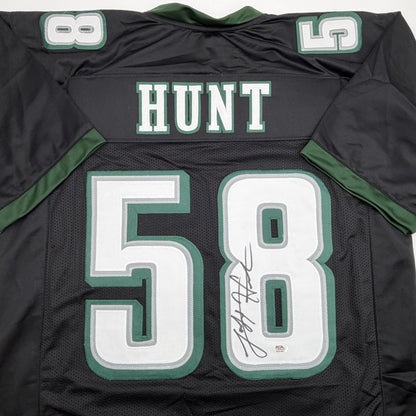 Autographed/Signed Jalyx Hunt Philadelphia Black Football Jersey PSA/DNA COA