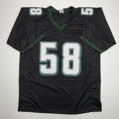 Autographed/Signed Jalyx Hunt Philadelphia Black Football Jersey PSA/DNA COA