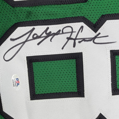 Autographed/Signed Jalyx Hunt Philadelphia Kelly Green Football Jersey PSA/DNA COA