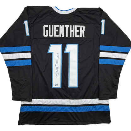Autographed/Signed Dylan Guenther Utah Black Hockey Jersey Beckett BAS COA