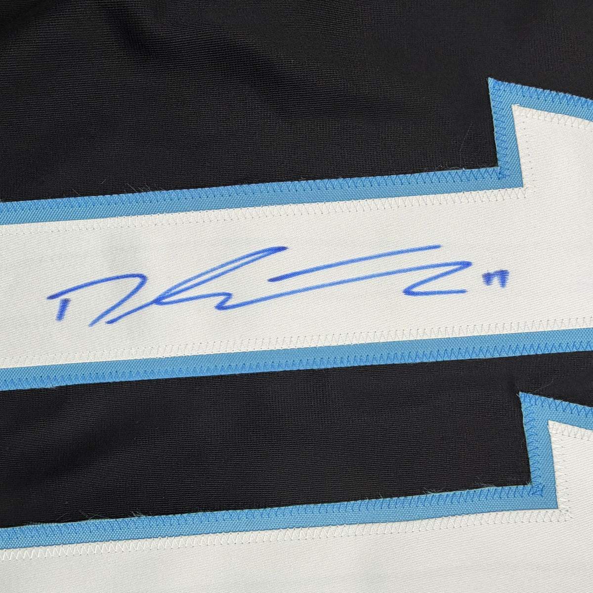 Autographed/Signed Dylan Guenther Utah Black Hockey Jersey Beckett BAS COA