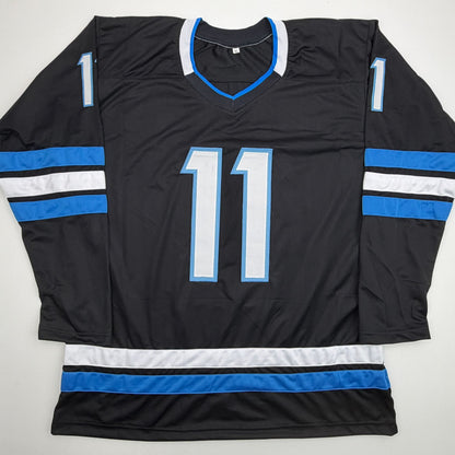 Autographed/Signed Dylan Guenther Utah Black Hockey Jersey Beckett BAS COA