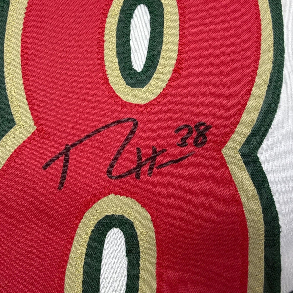 Framed Autographed/Signed Ryan Hartman 35x39 Minnesota White 25th Anniversary Hockey Jersey Beckett BAS COA