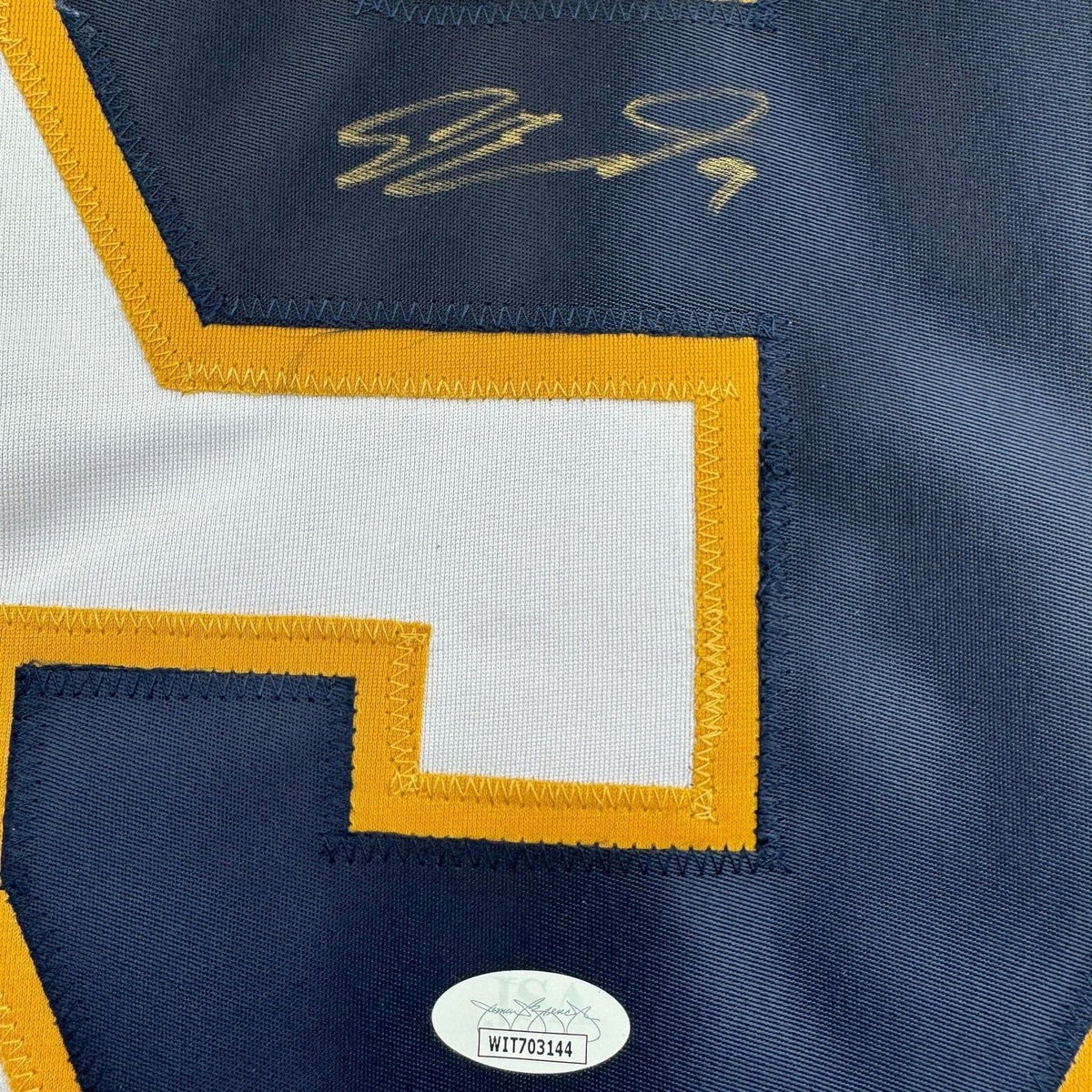 Framed Autographed/Signed Sam Bennett 35x39 Florida White Hockey Jersey JSA COA