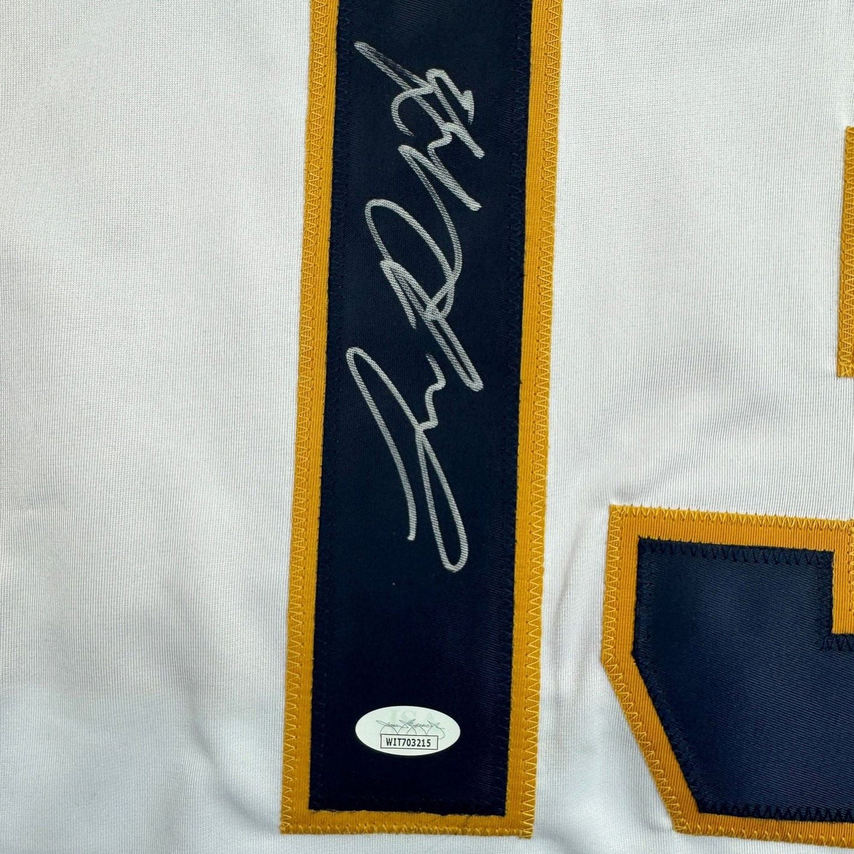 Framed Autographed/Signed Sam Reinhart 35x39 Florida White Hockey Jersey JSA COA