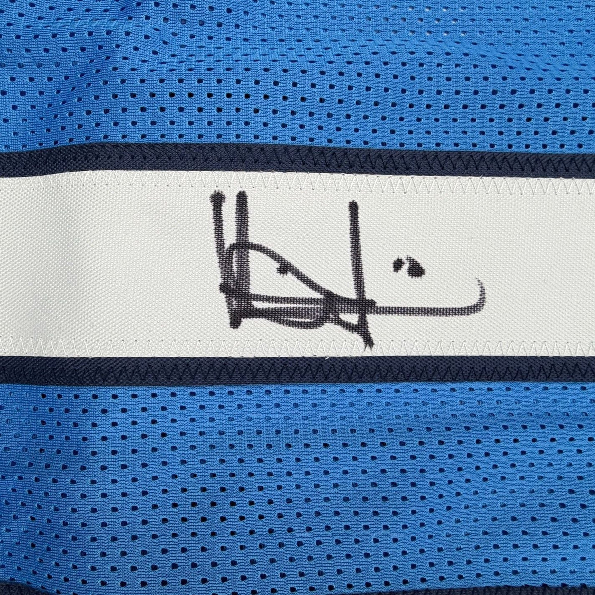 Framed Autographed/Signed Vince Young 35x39 Tennessee Navy Blue Football Jersey JSA COA
