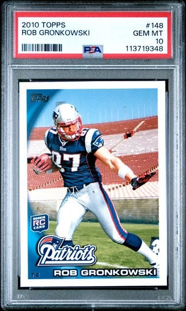 Graded 2010 Topps Rob Gronkowski #148 Rookie RC Football Card PSA 10 Gem Mint