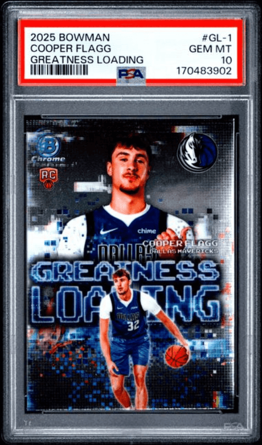 Graded 2025 Topps Bowman Cooper Flagg #GL1 Greatness Loading Rookie RC Basketball Card PSA 10 Gem Mint