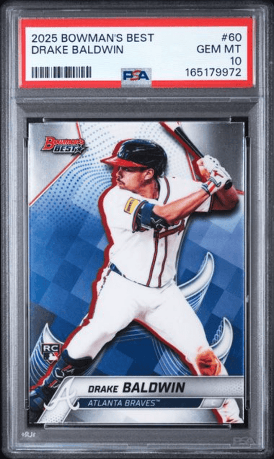 Graded 2025 Topps Bowmans Best Drake Baldwin #60 Rookie RC Baseball Card PSA 10 Gem Mint