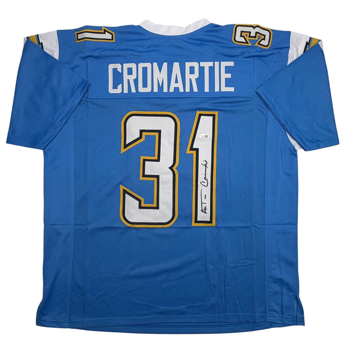 Autographed/Signed Antonio Cromartie Los Angeles San Diego Powder Blue Football Jersey JSA COA