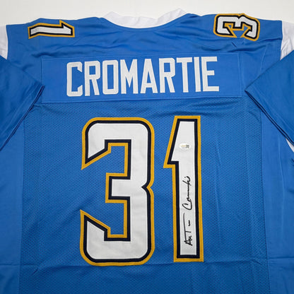 Autographed/Signed Antonio Cromartie Los Angeles San Diego Powder Blue Football Jersey JSA COA
