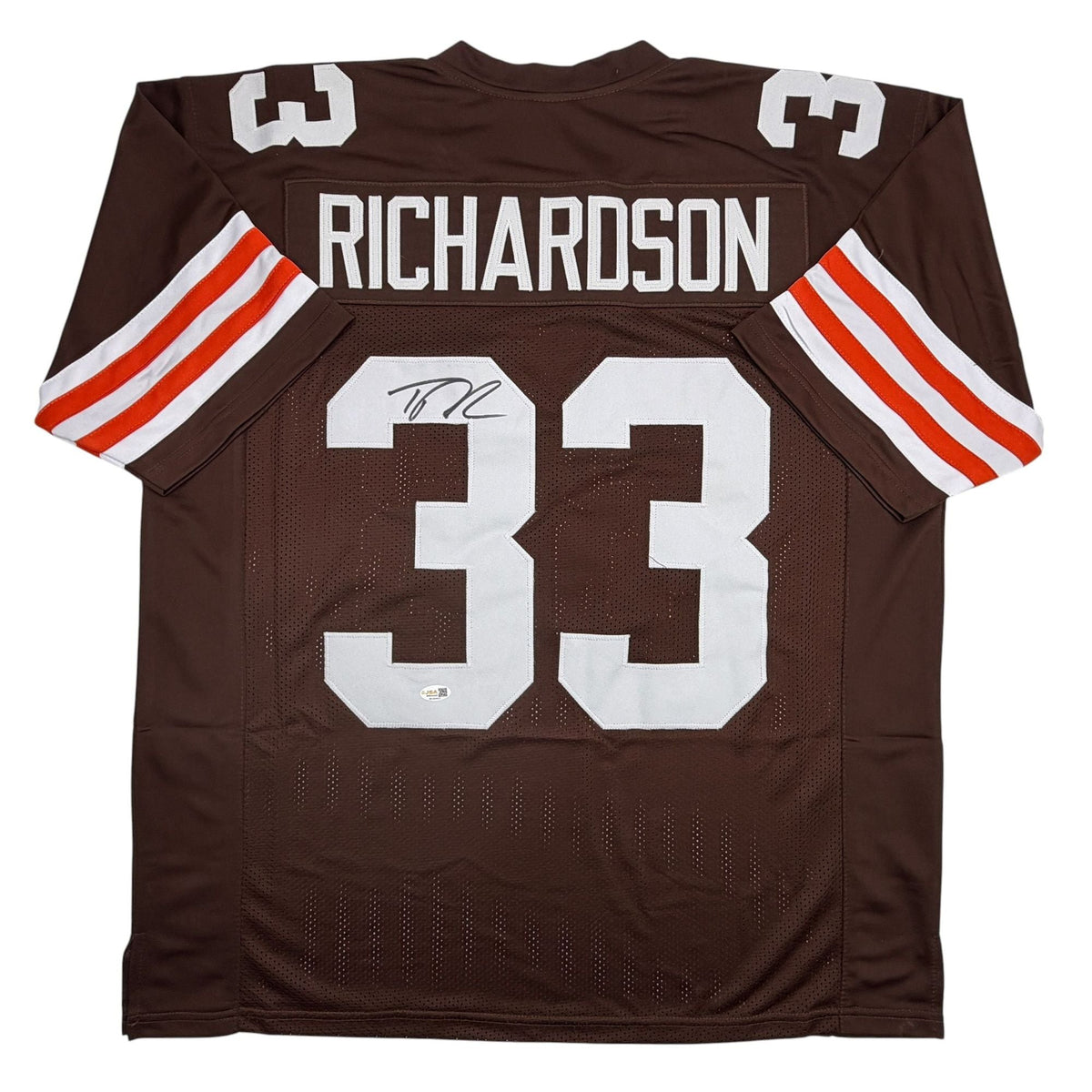 Autographed/Signed Trent Richardson Cleveland Brown Football Jersey JSA COA