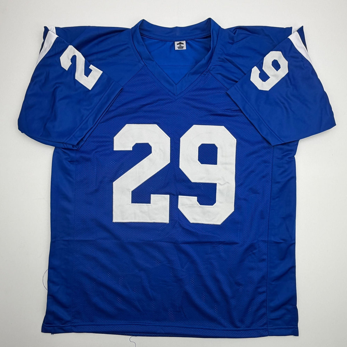 Autographed/Signed Eric Dickerson Indianapolis Blue Football Jersey Beckett BAS COA