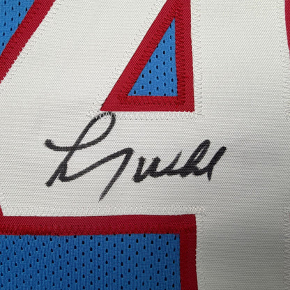 Autographed/Signed Lorenzo White Houston Blue Football Jersey JSA COA