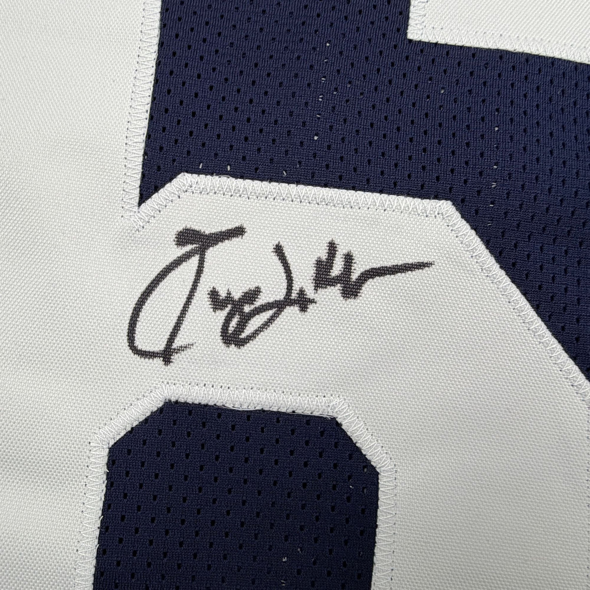 Autographed/Signed Eugene Lockhart Dallas Thanksgiving Day Football Jersey JSA COA