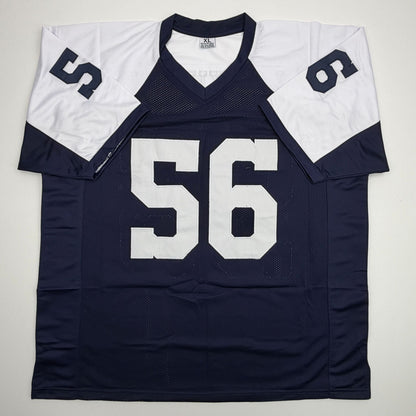 Autographed/Signed Eugene Lockhart Dallas Thanksgiving Day Football Jersey JSA COA