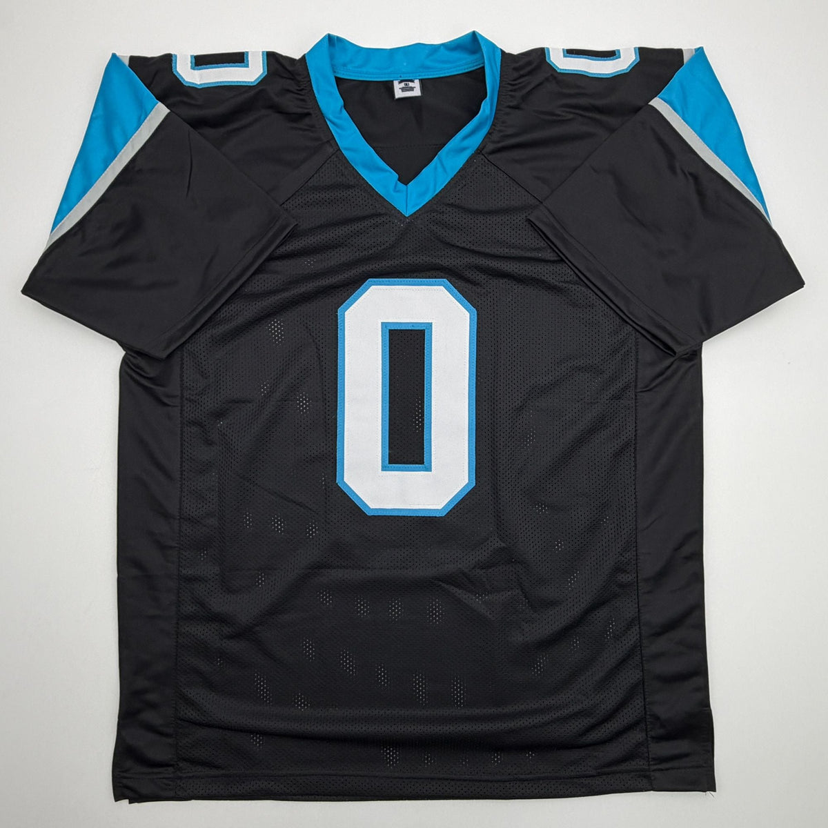 Autographed/Signed Ja'Tavion Sanders Carolina Black Football Jersey Beckett BAS COA