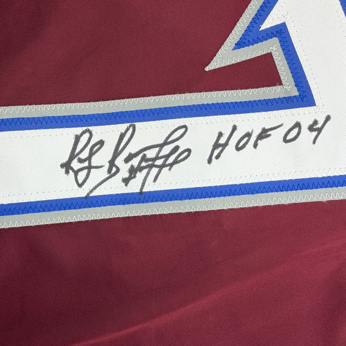 Autographed/Signed Ray Bourque Colorado Maroon Hockey Jersey Beckett BAS COA