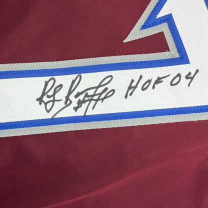 Autographed/Signed Ray Bourque Colorado Maroon Hockey Jersey Beckett BAS COA