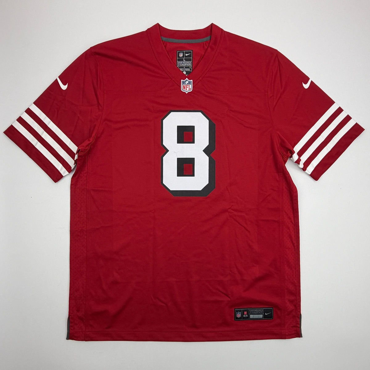 Autographed/Signed Steve Young San Francisco 49ers Red Alternate Authentic Football Jersey Beckett BAS COA