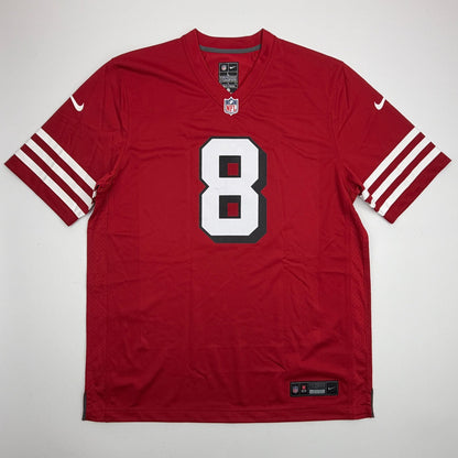 Autographed/Signed Steve Young San Francisco 49ers Red Alternate Authentic Football Jersey Beckett BAS COA