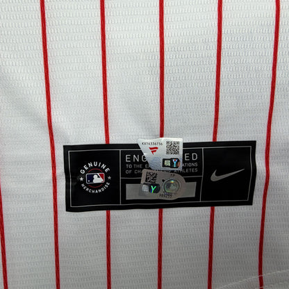 Autographed/Signed Andrew Painter Philadelphia Phillies Pinstripe Authentic Baseball Jersey Fanatics & MLB COA