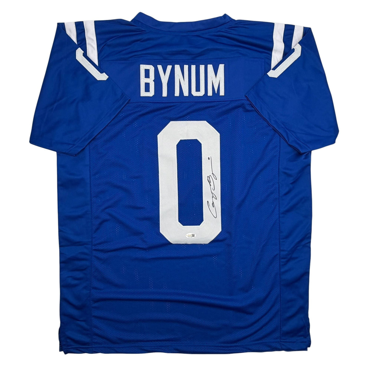 Autographed/Signed Camryn Bynum Indianapolis Blue Football Jersey JSA COA