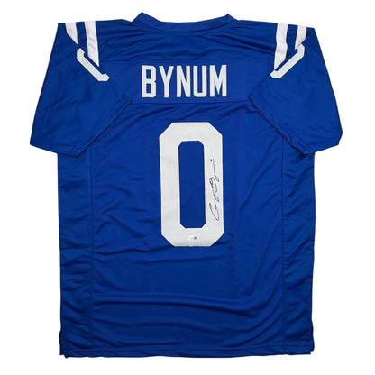 Autographed/Signed Camryn Bynum Indianapolis Blue Football Jersey JSA COA