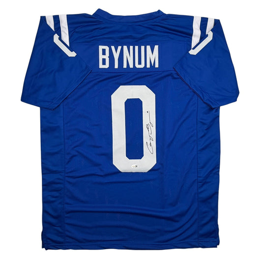 Autographed/Signed Camryn Bynum Indianapolis Blue Football Jersey JSA COA