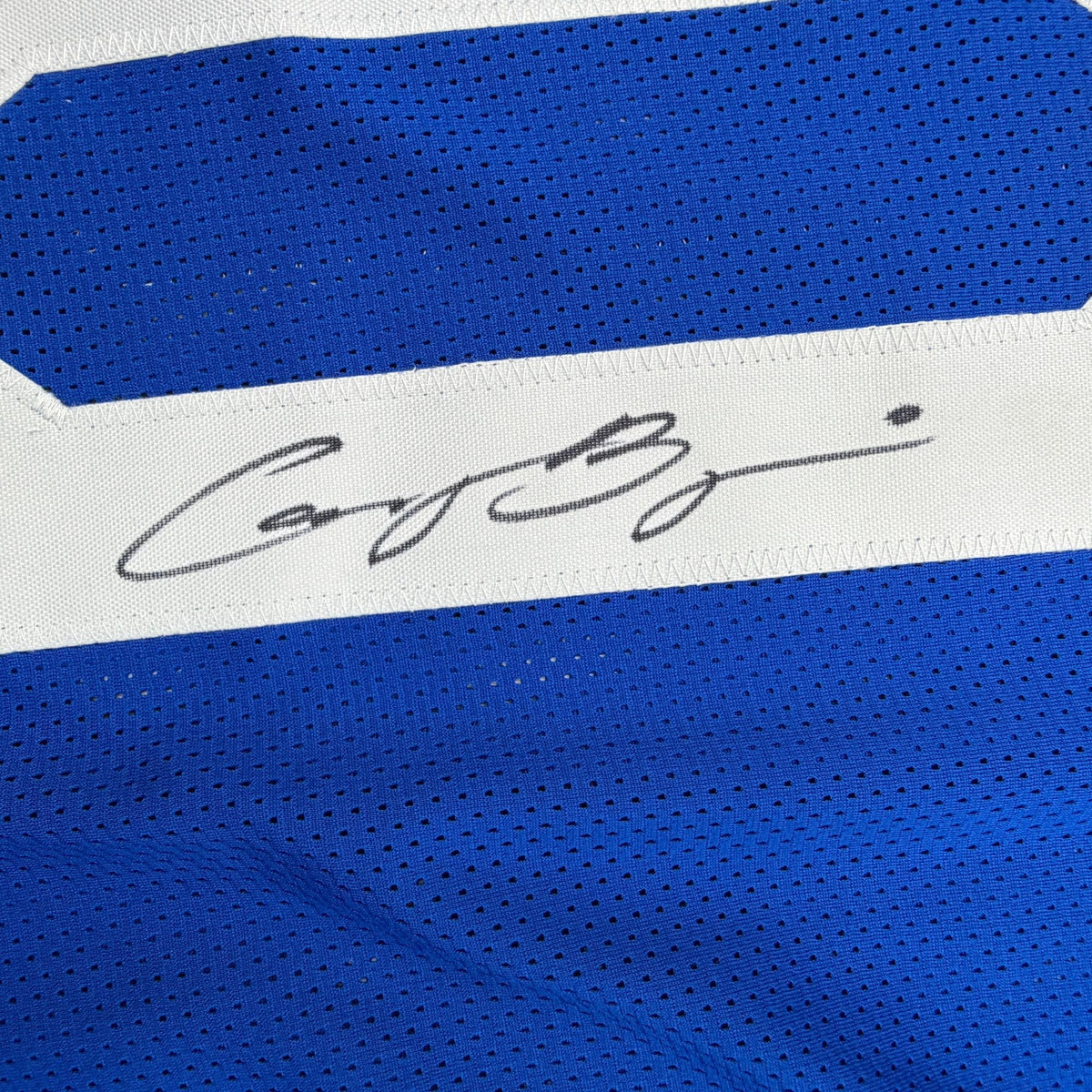 Autographed/Signed Camryn Bynum Indianapolis Blue Football Jersey JSA COA