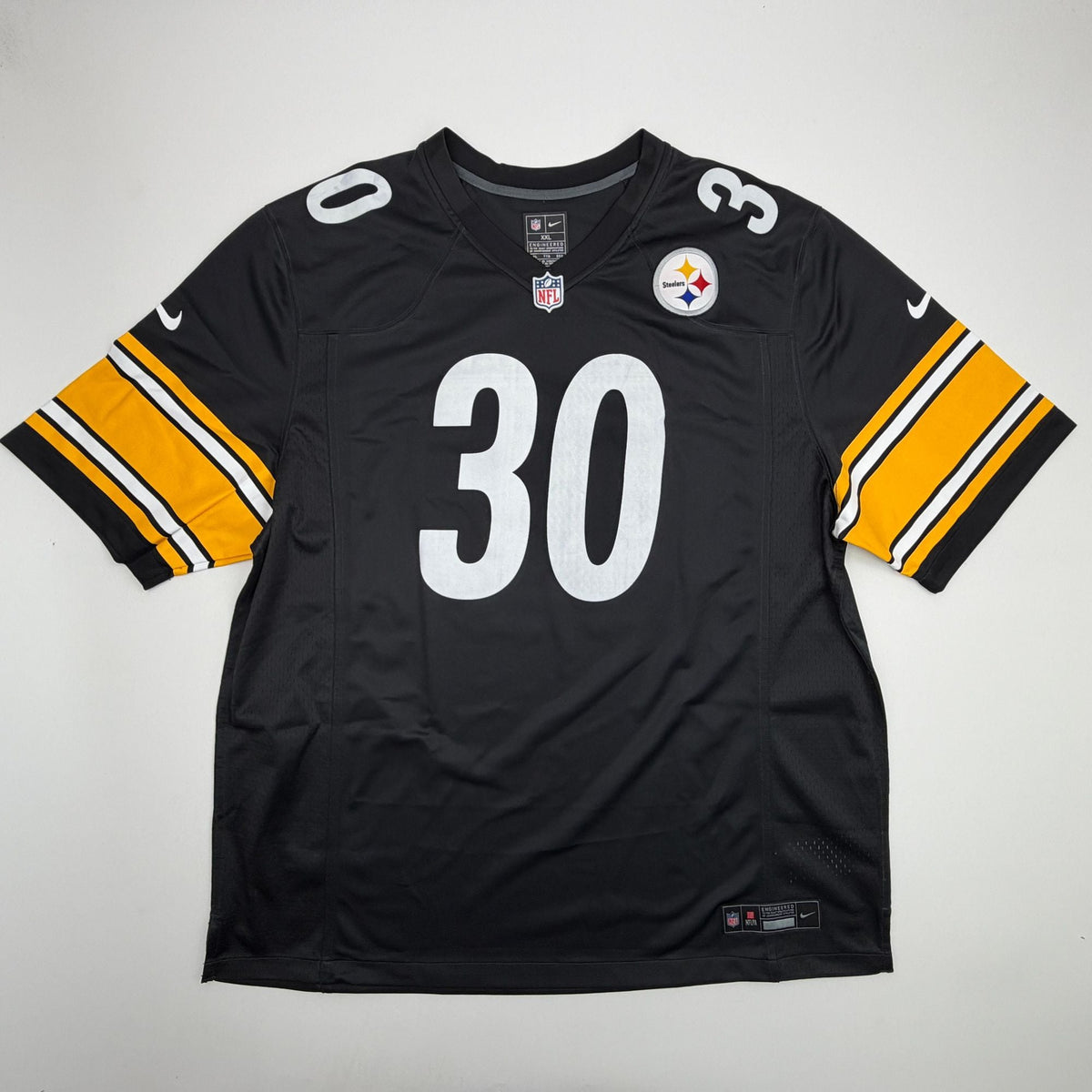 Autographed/Signed Jaylen Warren Pittsburgh Steelers Black Authentic Football Jersey Fanatics COA
