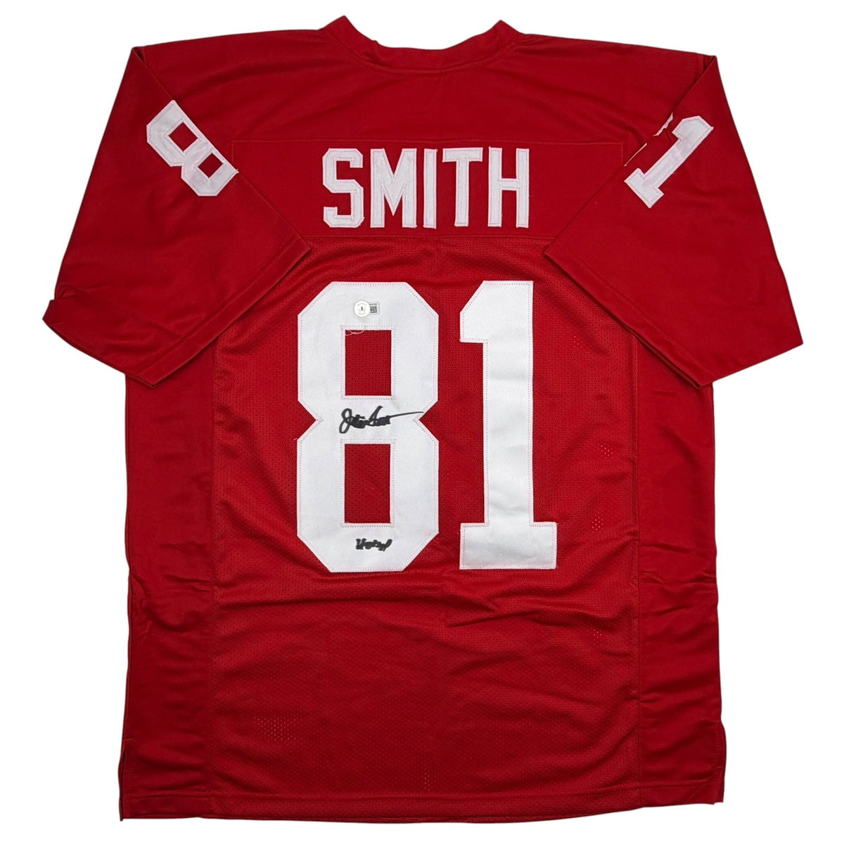 Autographed/Signed Jackie Smith Arizona Red Football Jersey JSA COA