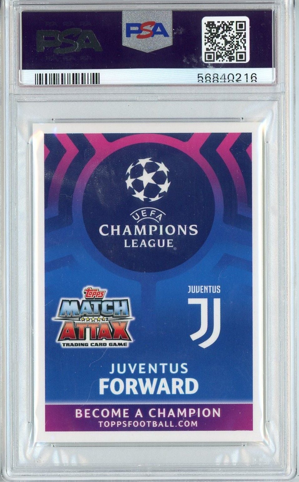 Graded 2018 Topps EUFA Champions Cristiano Ronaldo #127 Match Attax Road to Madrid Soccer Card PSA 10 Gem Mint