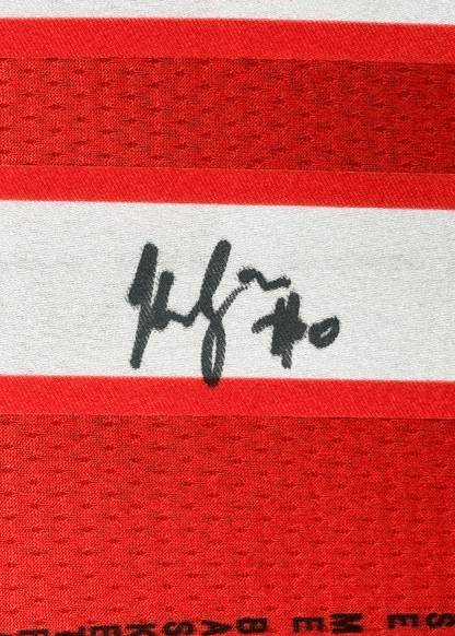 Framed Autographed/Signed Kelsey Mitchell 35x39 Indiana Red Basketball Jersey PSA COA