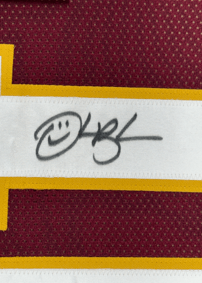 Framed Autographed/Signed Derrick Brooks 35x39 Florida State FSU Maroon College Football Jersey Beckett BAS COA