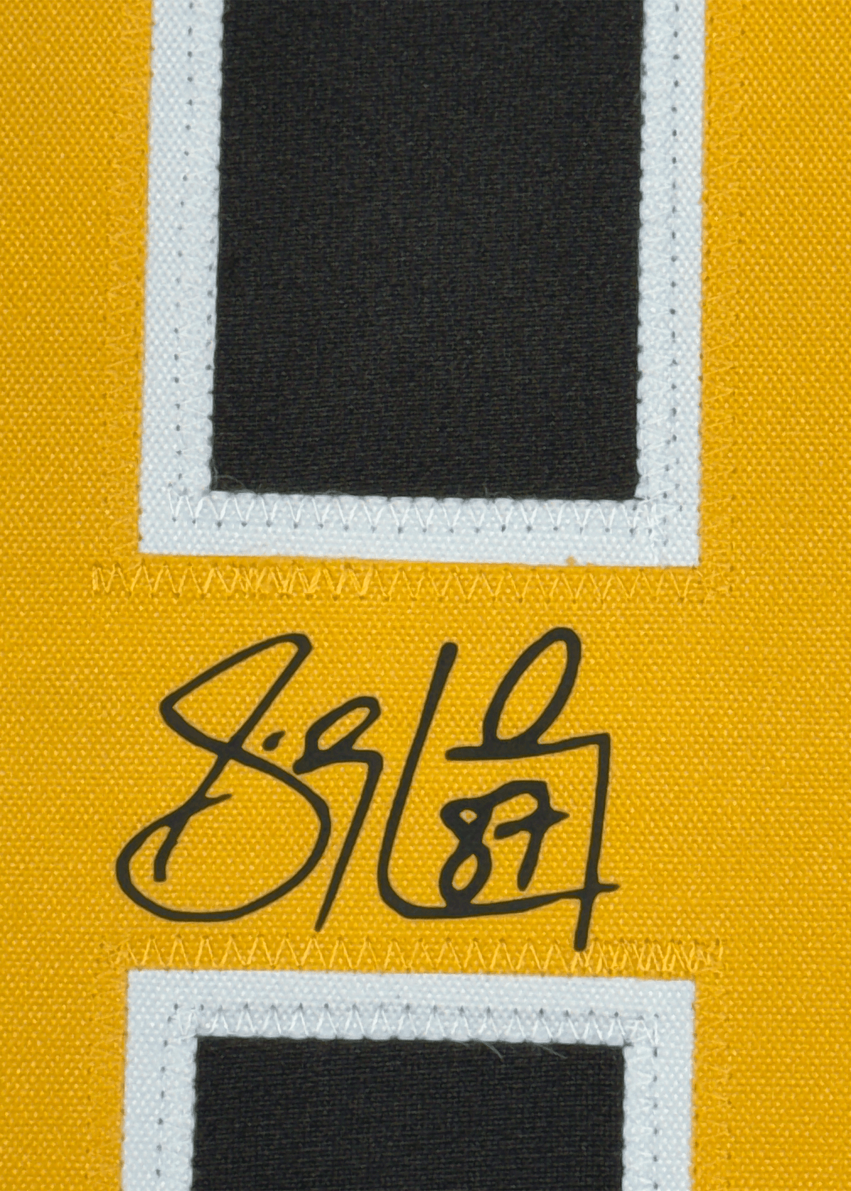 Framed Facsimile Autographed Sidney Crosby 35x39 Pittsburgh Black Reprint Laser Auto Hockey Jersey