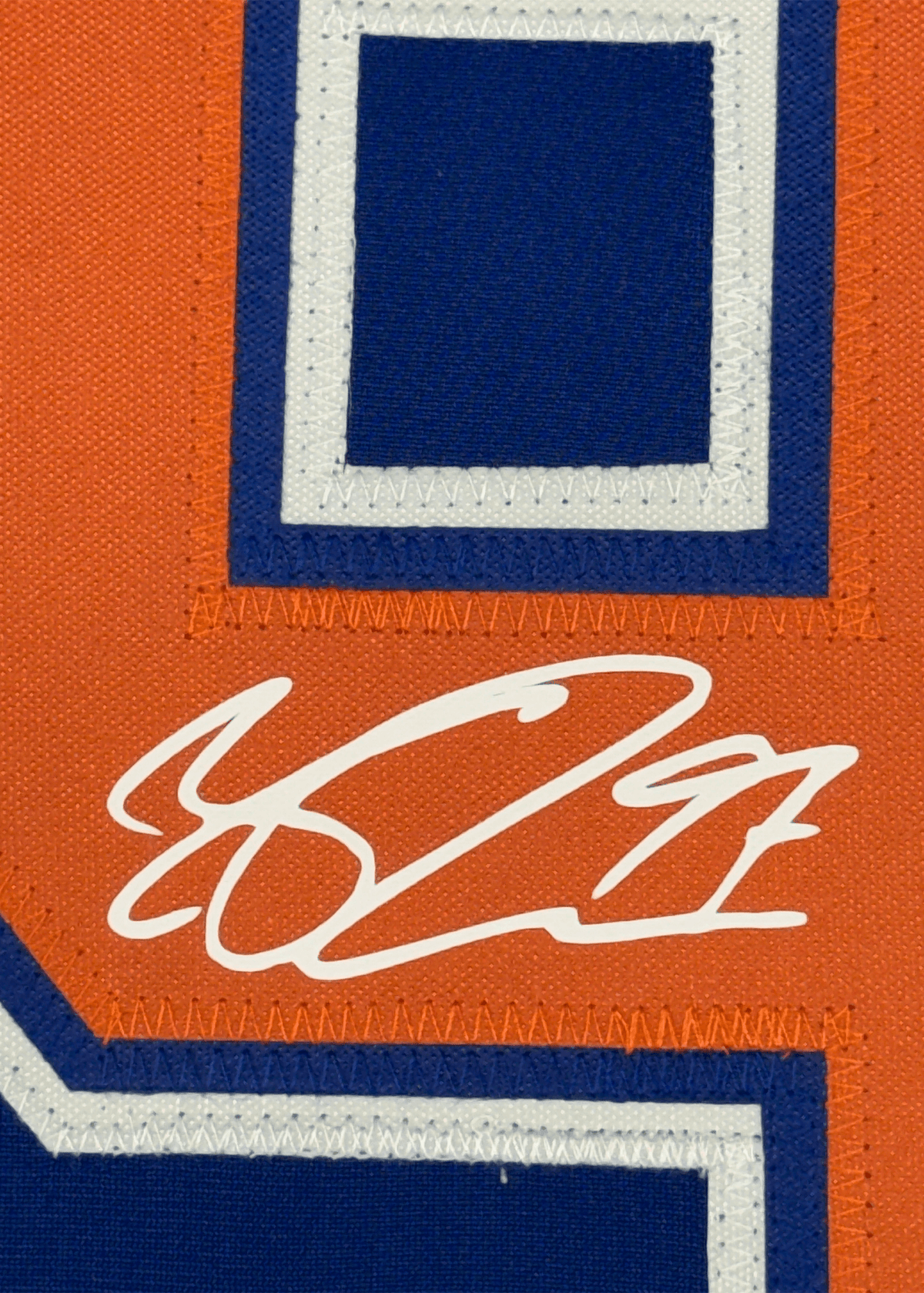 Framed Facsimile Autographed Connor McDavid 35x39 Edmonton Blue Reprint Laser Auto Hockey Jersey