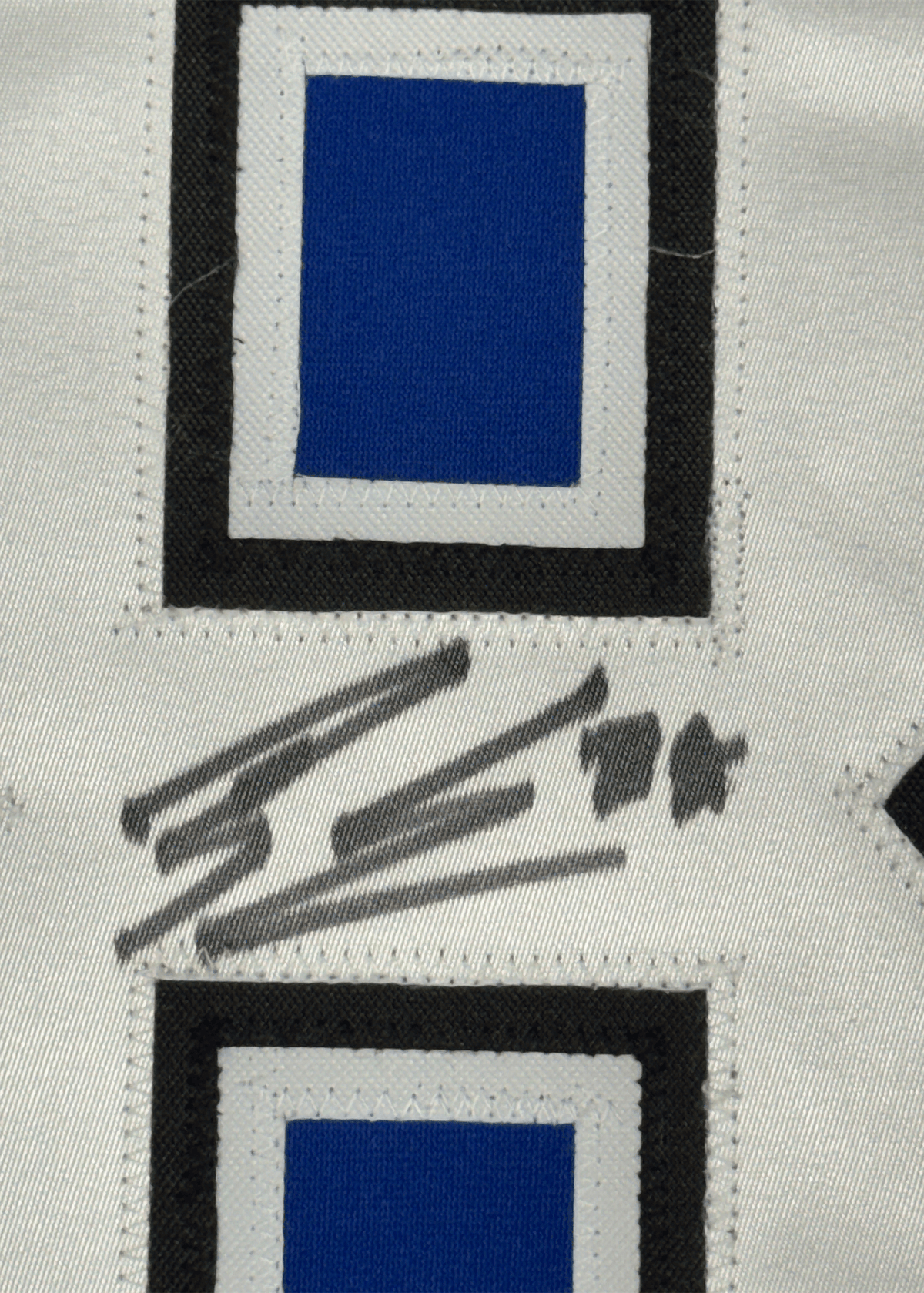 Framed Autographed/Signed Brandon Hagel 35x39 Tampa Bay Blue Hockey Jersey JSA COA