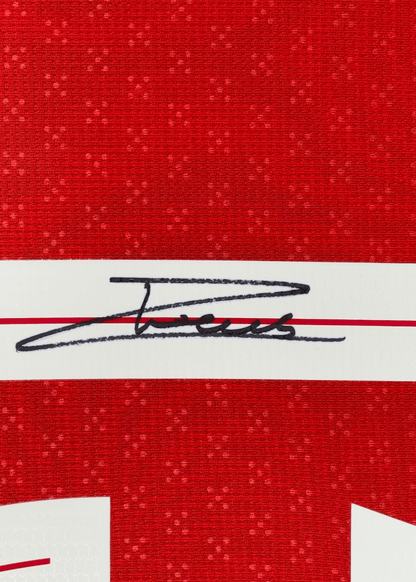 Framed Autographed/Signed Joao Neves 35x39 Portugal Soccer Team World Cup Jersey JSA COA