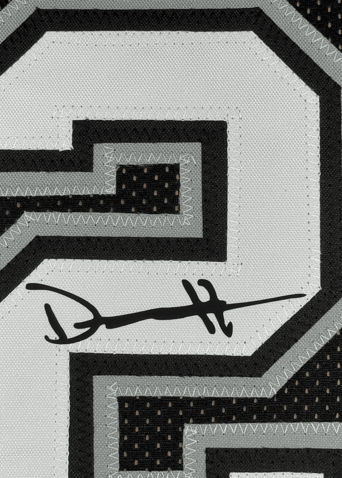 Framed Facsimile Autographed Dylan Harper 35x39 San Antonio Black Reprint Laser Auto Basketball Jersey