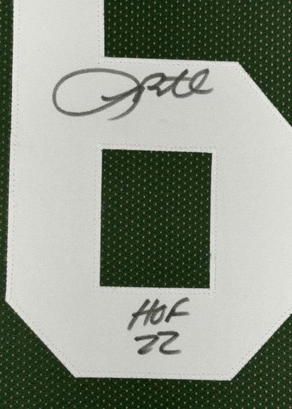 Framed Autographed/Signed Leroy Butler 35x39 Green Bay Green Football Jersey Beckett BAS COA