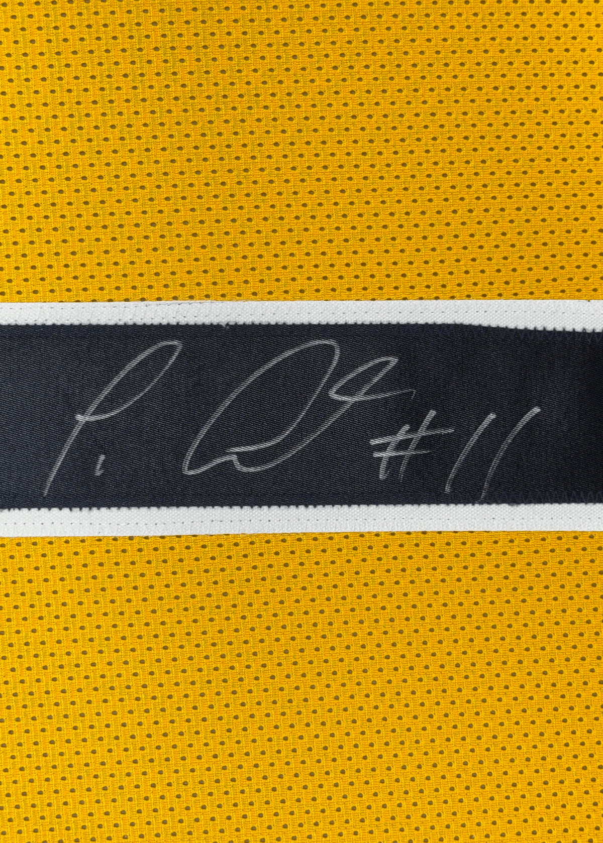 Framed Autographed/Signed Tavon Austin 35x39 West Virginia Yellow College Football Jersey JSA COA