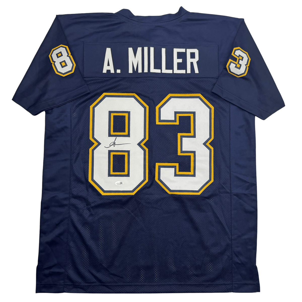 Autographed/Signed Anthony Miller San Diego Los Angeles LA Navy Blue Football Jersey JSA COA