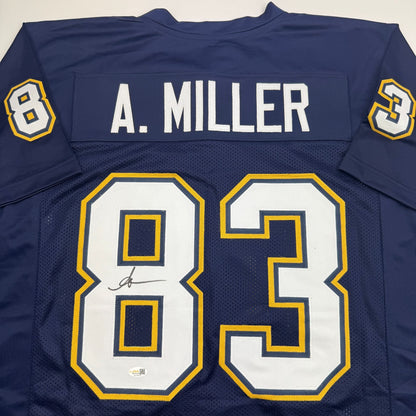 Autographed/Signed Anthony Miller San Diego Los Angeles LA Navy Blue Football Jersey JSA COA